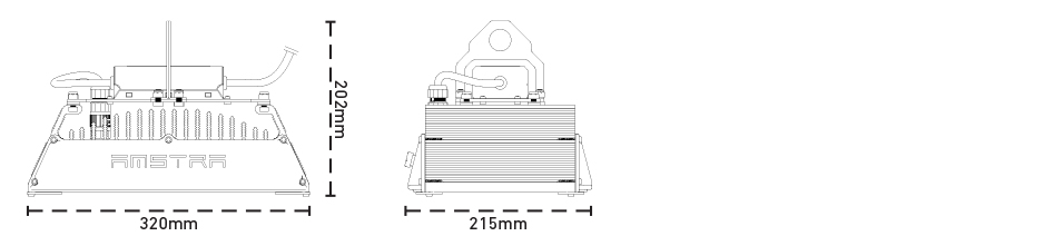 Dimensioni Breva Work 2M (sospensione)